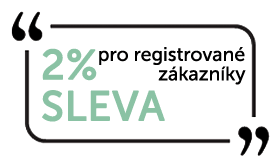 2% sleva pro registrované zákazníky