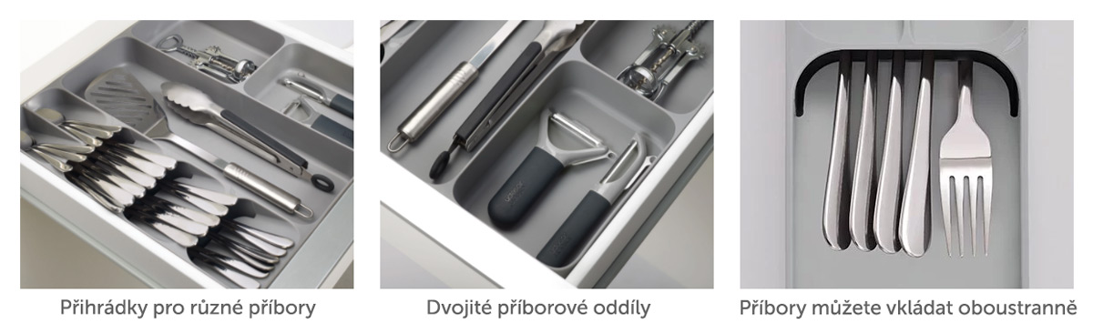 Kompaktní organizér na příbory / Příborník Joseph Joseph DrawerStore Cutlery