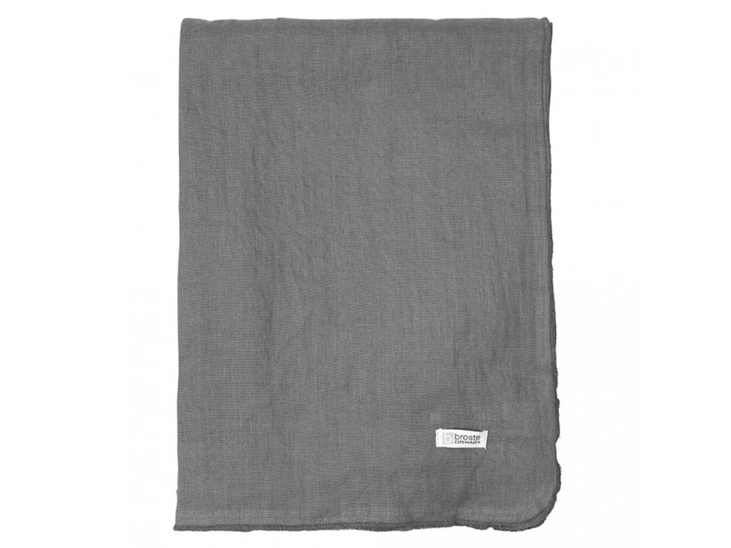 Ubrus Broste Gracie 160x300 cm | tmavě šedý