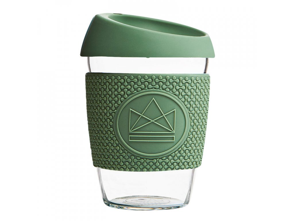 Skleněný hrnek na kávu, M, 340 ml Neon Kactus | zelený