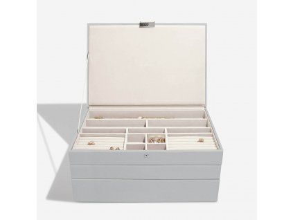 104225 sperkovnice 3 v 1 stackers pebble grey supersize set seda