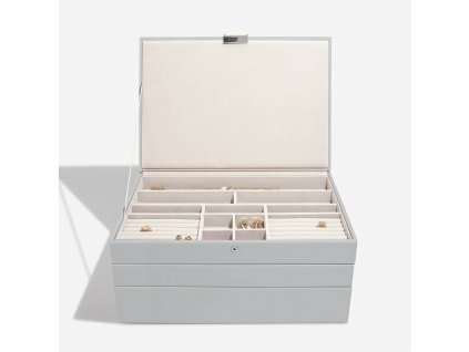 Šperkovnice 3 v 1 Stackers Pebble Grey Supersize Set | šedá