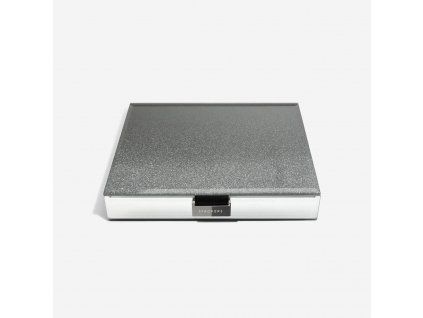 104234 4 sperkovnice stackers graphite glitter glass classic lid seda