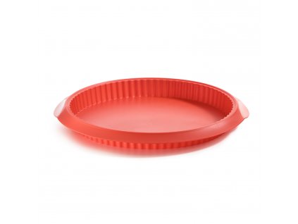 Silikonová zapékací forma na quiche Lékué Quiche 28 cm | červená