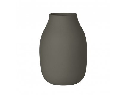 Keramická váza Blomus 20 cm, ⌀:14 cm | ocelově šedá