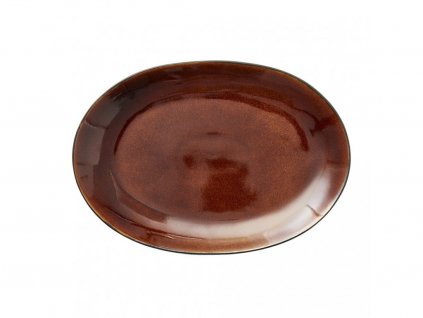 6811 3 ovalna misa na servirovani bitz oval 36 x 25 cm black amber jantarova