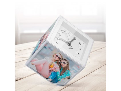 Fotorámeček s hodinami Photo-Clock 26242 10x10 cm