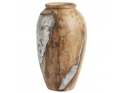 Váza Muubs Noa 40 cm ze dřeva a alu