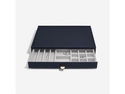 Box na šperky Navy Pebble Supersize All In One Jewellery Stackers