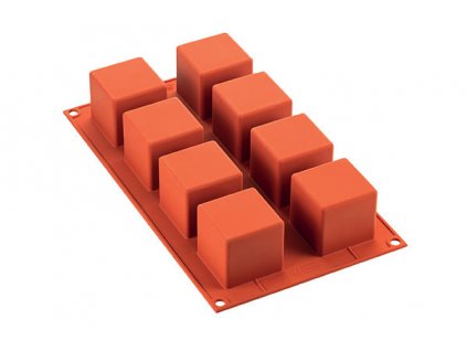 Silikonová pečicí forma na dezerty Silikomart Cube 8ks