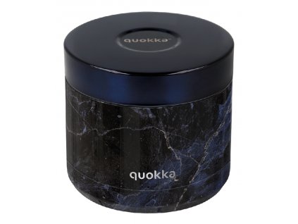 Nerezová dóza na jídlo, Whim Quokka | 600 ml, black marble