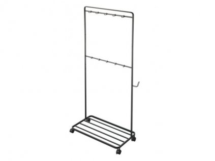 Pojízdný úklidový stojan YAMAZAKI Tower 4347, kov, v.141 cm | černá