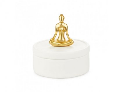 Dóza na šperky BALVI Yoga 27542, porcelán, v.10,9 cm