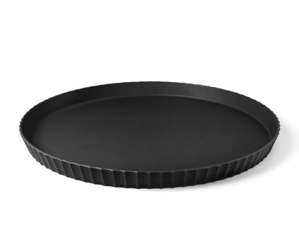 Servírovací tác kulatý Blim Plus Atena L VS5-010 Carbon Black, 40 cm | černá