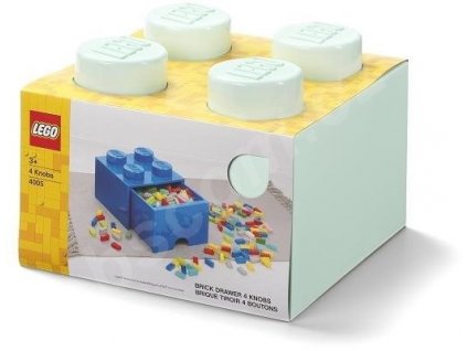 LEGO stolní box 4 se zásuvkou - aqua  LEGO stolní box 4 se zásuvkou