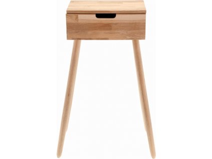 villa collection ebern tall side table with drawer solid fsc oak 1 item 1514206 en