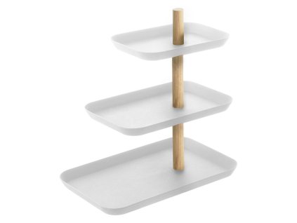 38110 3 patrovy stojan s otocnymi miskami yamazaki rin 1581 bily