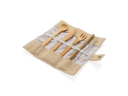 Sada bambusových příborů, XD Design | hnědá