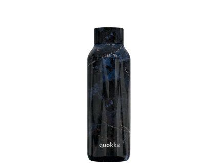 148314 quokka botella termo acero inoxidable solid black marble 510 ml