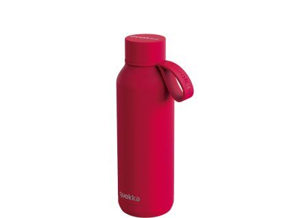 148362 quokka botella termo acero inoxidable solid con colgador cherry red 510 ml