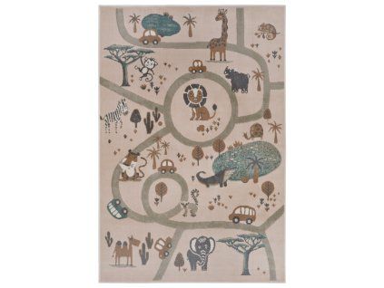 Dětský koberec Adventures 105972 Cream Brown Grey