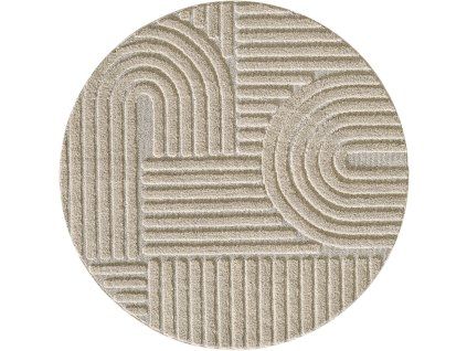 Kusový koberec Art 1121 Beige kruh