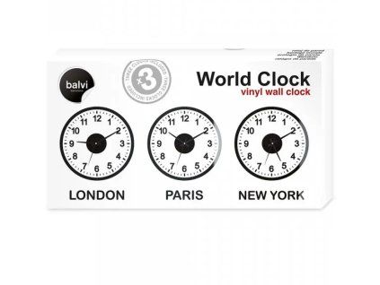 Sada 3ks nástěnných hodin 26489 World Clock