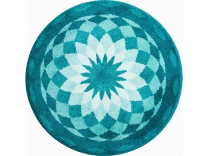 Koupelnová předložka Grund Mandala - Zahrada klidu tyrkysová (Typ 100x100 cm kruh)