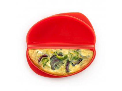 Silikonová forma na přípravu omelety Lékué | červená