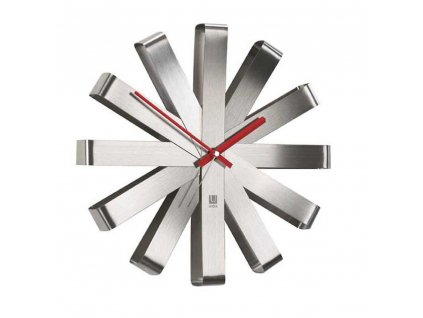 Designové nástěnné hodiny Umbra Ribbon 30 cm | ocelové