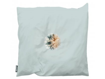 32196 2 povlak na dekoracni polstar snurk pom pom 50x50 cm svetle tyrkysovy