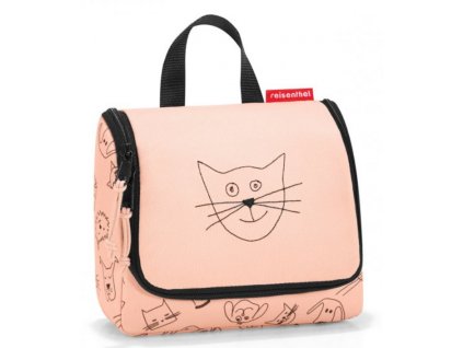 Dětská závěsná kosmetická taška Reisenthel Toiletbag S Kids Cats and Dogs Rose