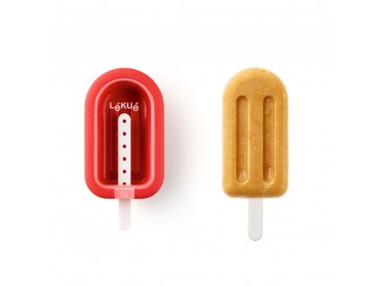 Silikonová forma na nanuky, zmrzlinu Lékué Stackable Popsicle Red | velké