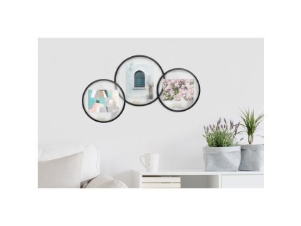 Kulatý fotorámeček Umbra Infinity 13 x 18 cm | černý