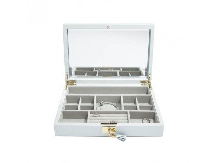 73976 9 sperkovnice stackers powder blue leather lid svetle modra