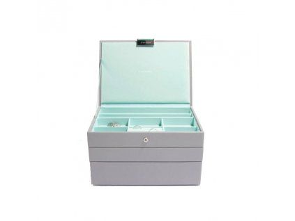 74084 7 sperkovnice 3 v 1 stackers grey mint classic set tyrkysova