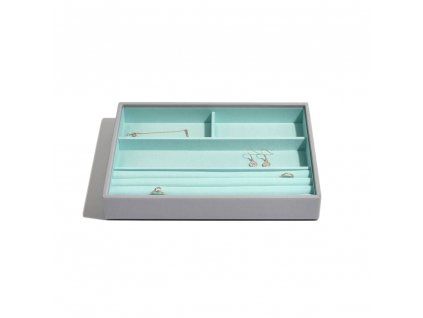 74093 4 box na sperky stackers grey mint classic ring braclets tyrkysova