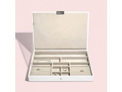 75410 3 sperkovnice stackers white supersize lid bila