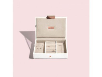 75569 sperkovnice stackers white rose gold mini lid bila