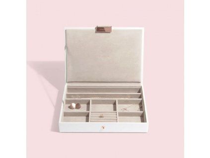 75572 sperkovnice stackers white rose gold classic lid bila