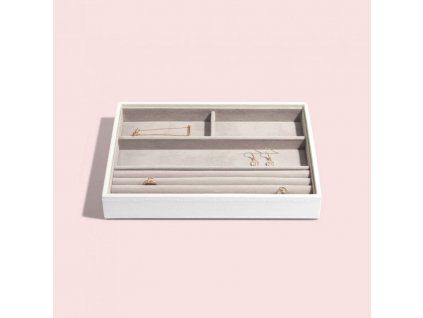 75575 box na sperky stackers white classic ring braclets bila