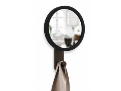 76178 1 zrcadlo s hackem umbra hub mirror hook tmave hneda