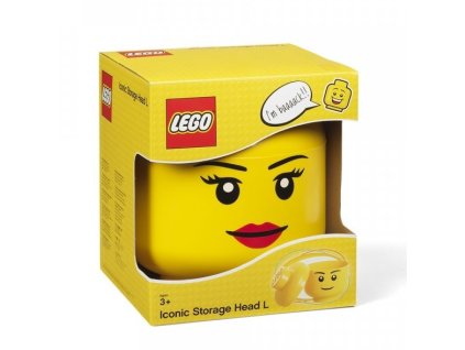 Úložný box - panáček Lego Storage Head L Girl | ø 24 cm detail