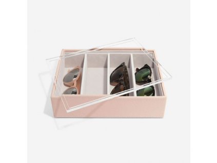 Box na sluneční brýle Stackers Blush Classic Glasses/Accessory Lid | růžová