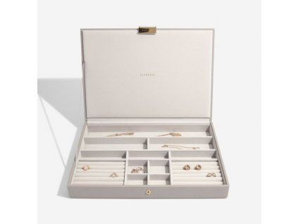 87632 3 box na sperky s vikem stackers taupe supersize lid sedobezova
