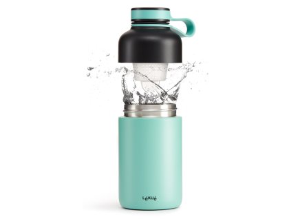 90365 termolahev s infuzerem lekue insulated bottle to go 300 ml tyrkysova
