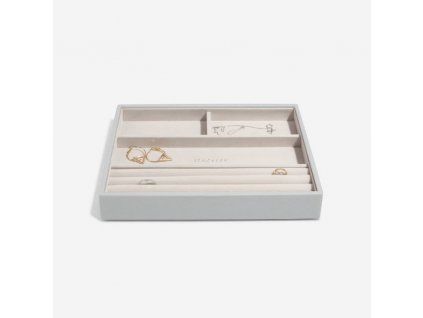 97760 2 box na sperky stackers pebble grey classic ring braclets seda