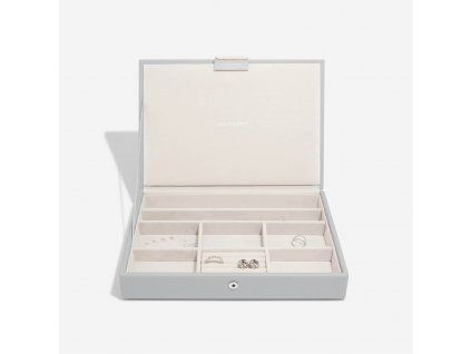 97829 3 sperkovnice stackers pebble grey classic lid seda