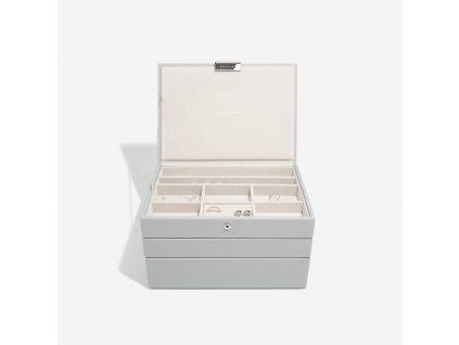 97841 8 sperkovnice 3 v 1 stackers pebble grey classic set seda