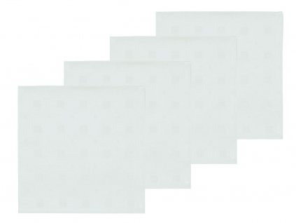 99812 sada 4 bavlnenych ubrousku sodahl squares damask optical white 4 ks bily